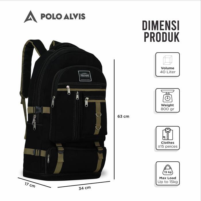 Terbaru|Best Seller Polo Alvis - Summit Elgon Tas Gunung Ransel Besar Muat Banyak Pakaian Cocok Untu