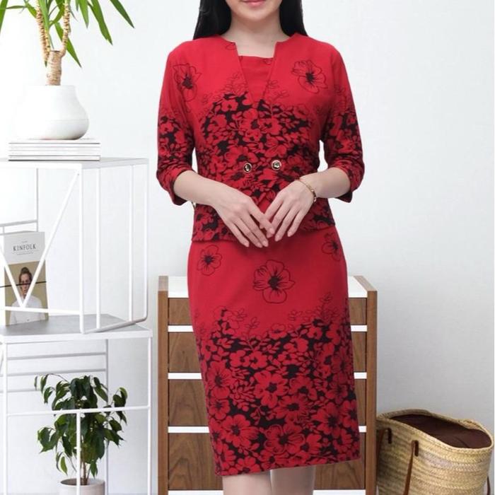 AcutClothing/ Camila Dress/Dress Blazer/ Oversize (S-XXXL)/ Dress bunga /Jumbo Bigsize/ Chinese Dres