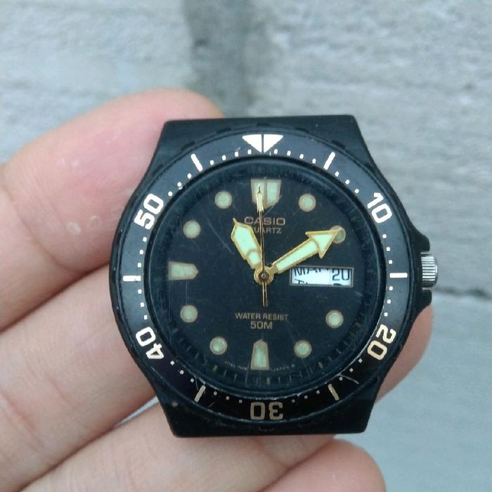 Kepala Jam Tangan Casio MRW-81 38mm Kondisi Rusak Mesin Mati