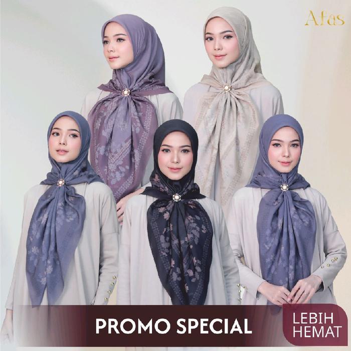 Ebony Scarf Series Afas x Sita.id - Voal Meisya Madinah 115cm x 115cm Soft Box Eksklusif Laser Cut E