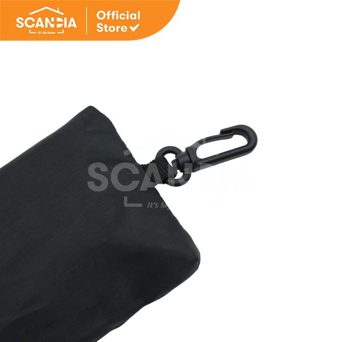 SCANDIA TAS BELANJA SHOPPING BAG FOLD UP WITH POUCH BLACK (RG0062)