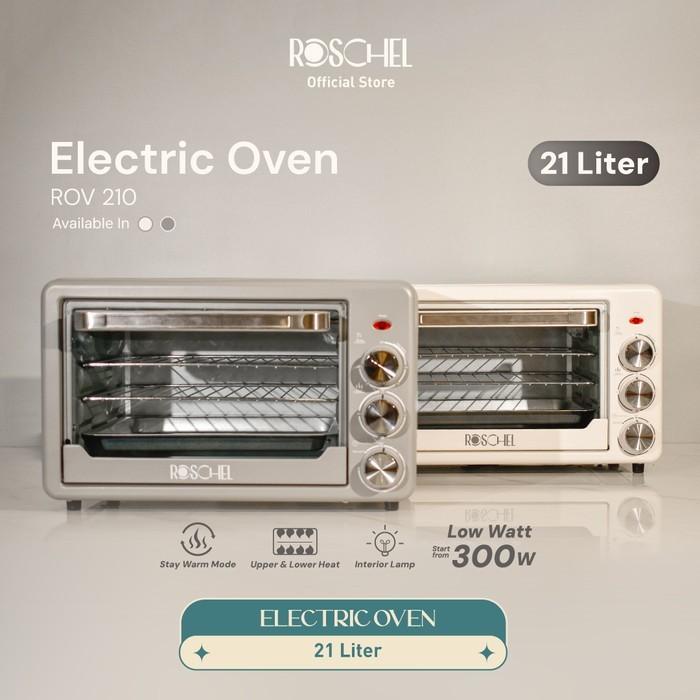Roschel Oven Listrik Low Watt 21 Liter Beige