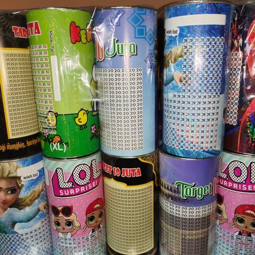 Celengan Target Viral Kaleng Stainless Tabungan - JUMBO XXL