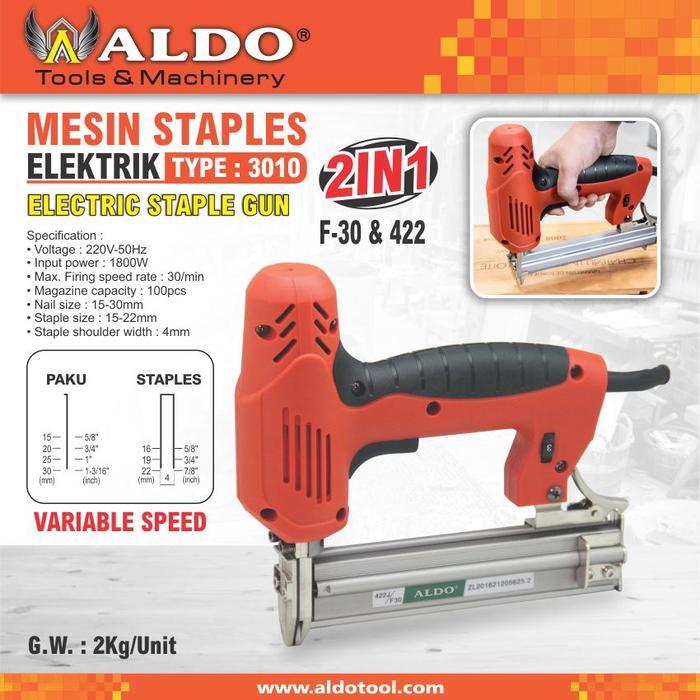 MESIN STAPLES ELEKTRIK 3010 2 IN 1 ALDO / STAPLES TEMBAK LISTRIK ALDO