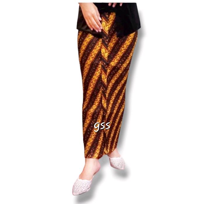 Rok Batik Wiru Plisket / Rok Kondangan / Rok Plisket Batik motif Parang Bunga coklat