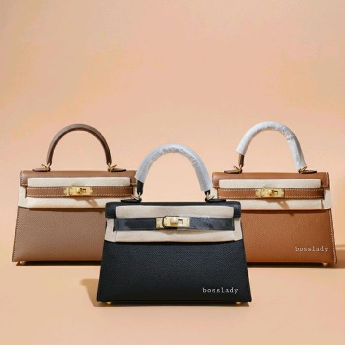 Mini Bag Genuine Cowhide Leather – Tas Selempang Model Kelly Wanita Elegan, Tas Tangan Premium No Br