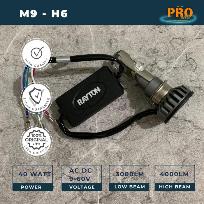 [NEW PRODUK] RTD Rayton M9 Mini Projie LED High Low AC/DC 40 watt Full Aluminium Dengan Blue Devil