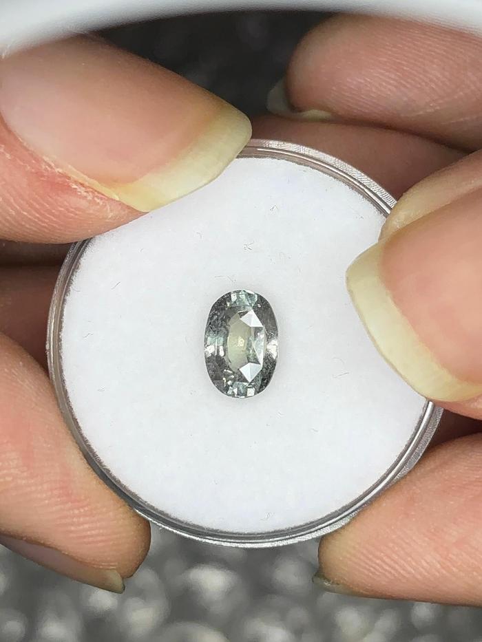 Value Buy! Pale / Pastel Blue / Green Sapphire Oval Cut, No Heat, Top Luster, from Sri Lanka - 1.6 C