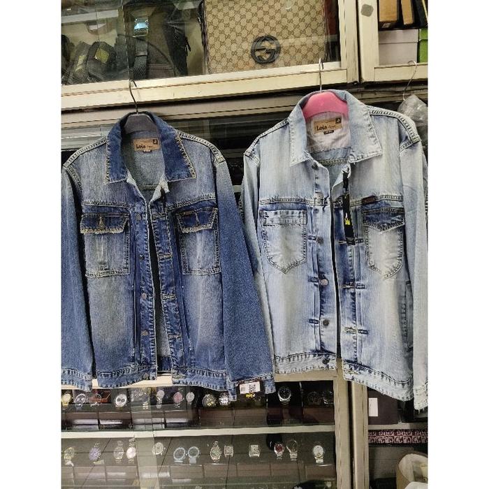 Jaket Jeans Lois Original Slimfit Katun Biru