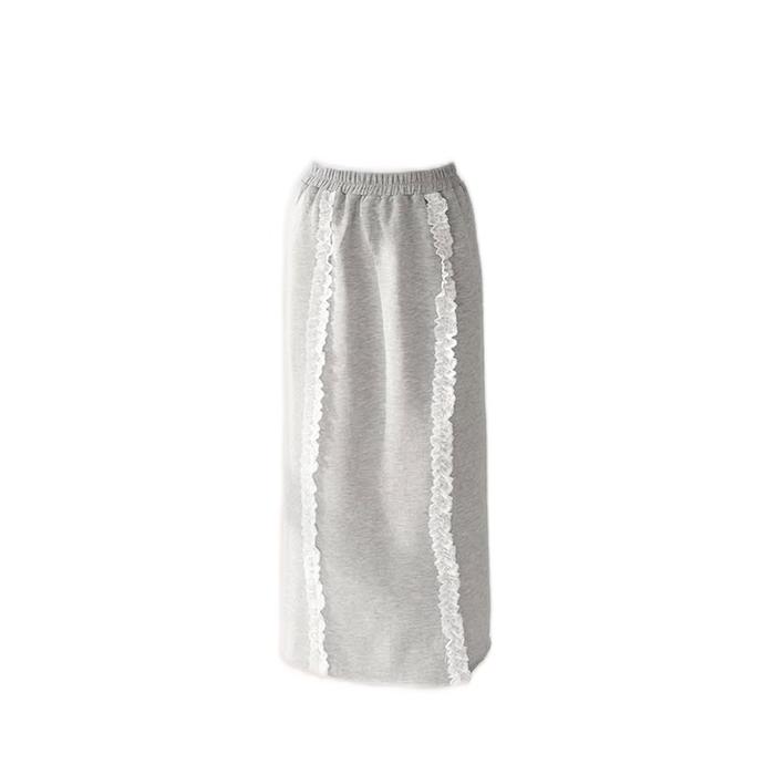 ￼Lacehood Coquette Lace Maxi Skirt