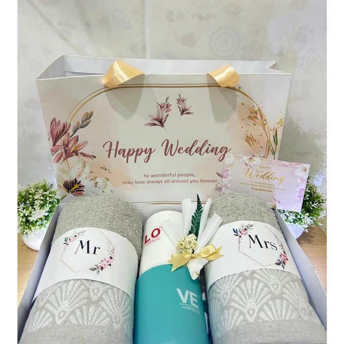 NEW!! Hampers Handuk dan Mug Couple/ Hampers Handuk/ Hampers Mug/ Gift Wedding/Kado Seserahan