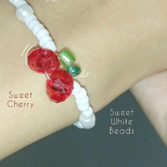 Gelang Manik Cantik I Sweet Chery I Beautelly Beads