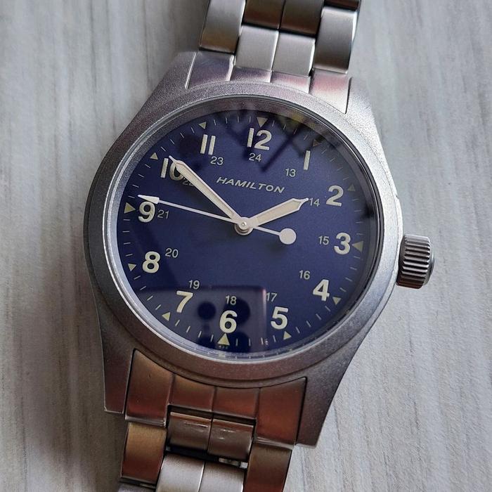 Hamilton Khaki Field Mechanical x SHIPS H694190 38mm Blue Dial JDM Swiss Made RARE