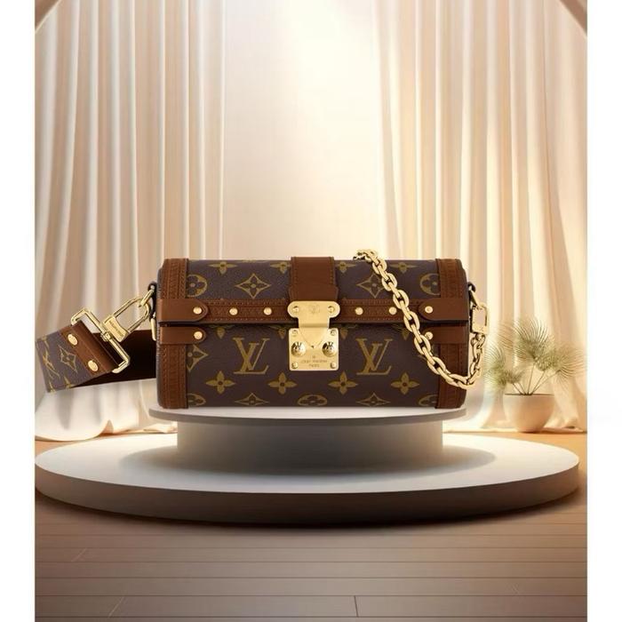 Original]Papillon Trunk Bag /Tas bahu selempang genggam berwarna coklat/tastali