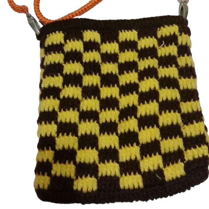 tas rajut benang wol dobel motif kotak-kotak #tasrajut #benangwol #kotak #anime #part02