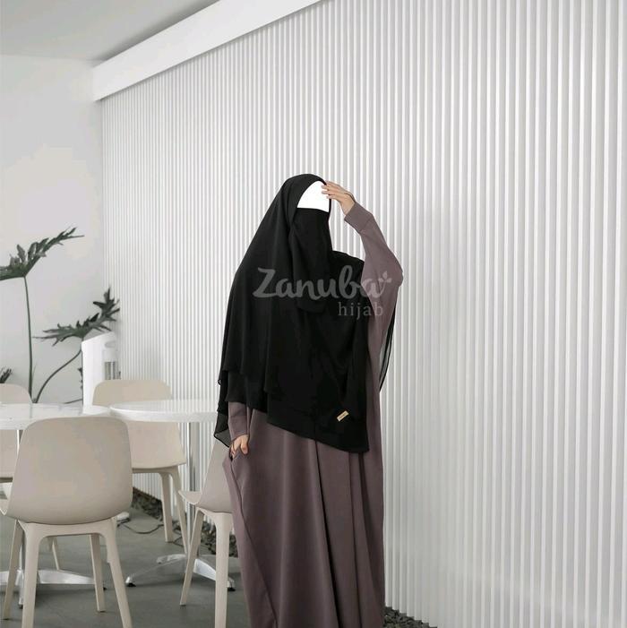 PROMO!! abaya batwing by zanuba basic abaya Muslim Gamis Dress Wanita Turki Syari Hitam Simple Crink
