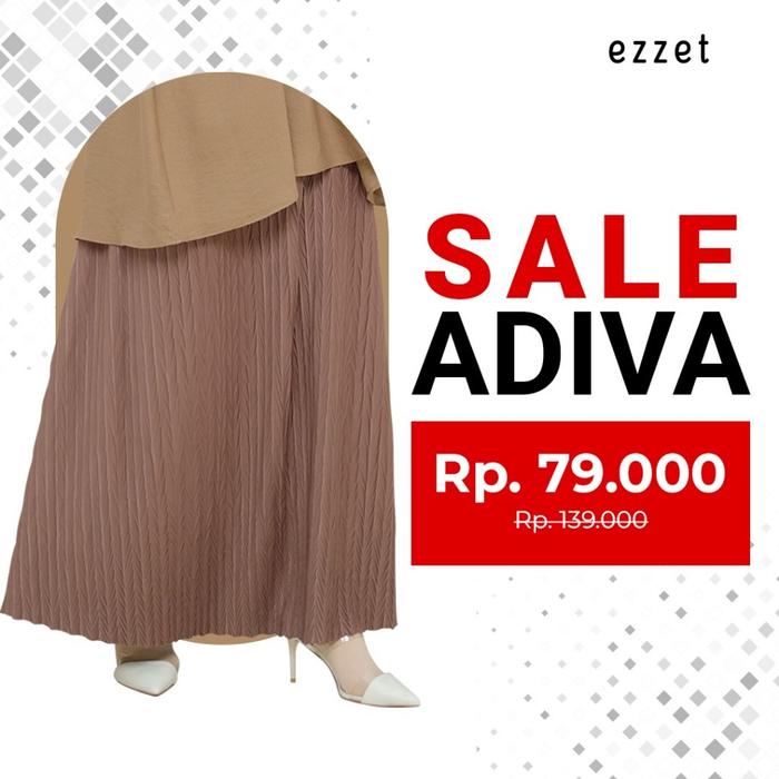 EZZET Adiva Pleats Skirt Rok Plisket Muslim Wanita Premium Korean Style