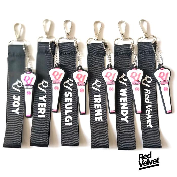 STRAP RED VELVET KEYRING LANYARD YERI SEUGLY JOY IRENE WENDY