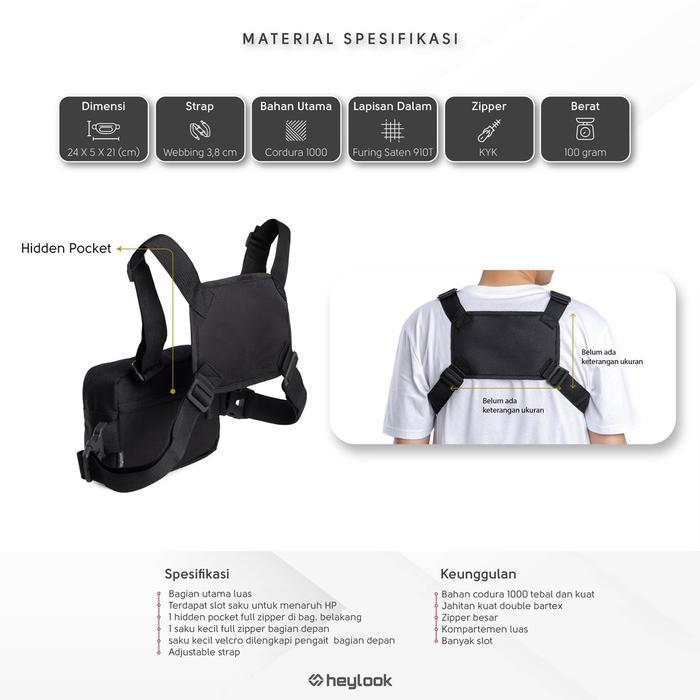 Chest Bag Tas Dada Tas Selempang Chest Bag Rig Tas Dada Multifungsi