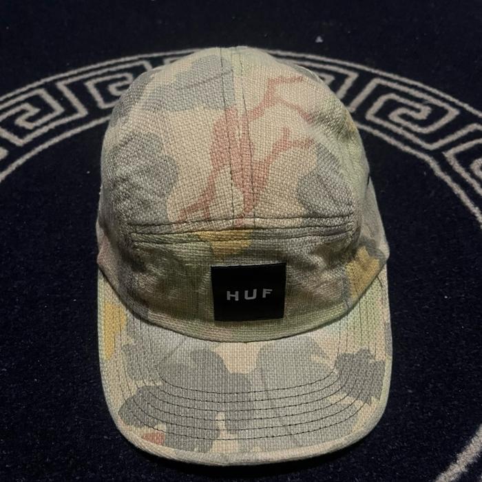 HUF skateboard camo 5 panel topi
