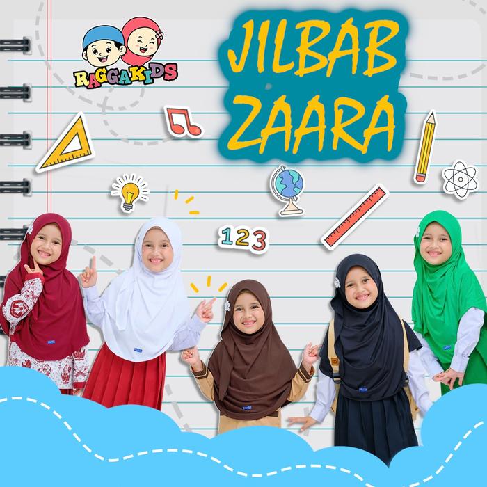 JILBAB / KHIMAR KAOS ANAK ZAARA By Raggakids