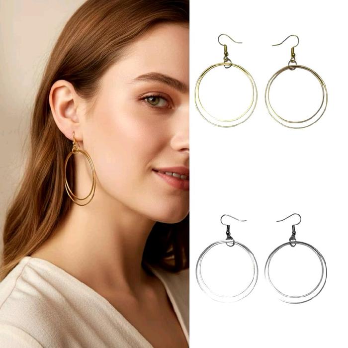 Vesta Circle Hook Earrings Anting Lingkaran Besar Bulat Hooks Earring