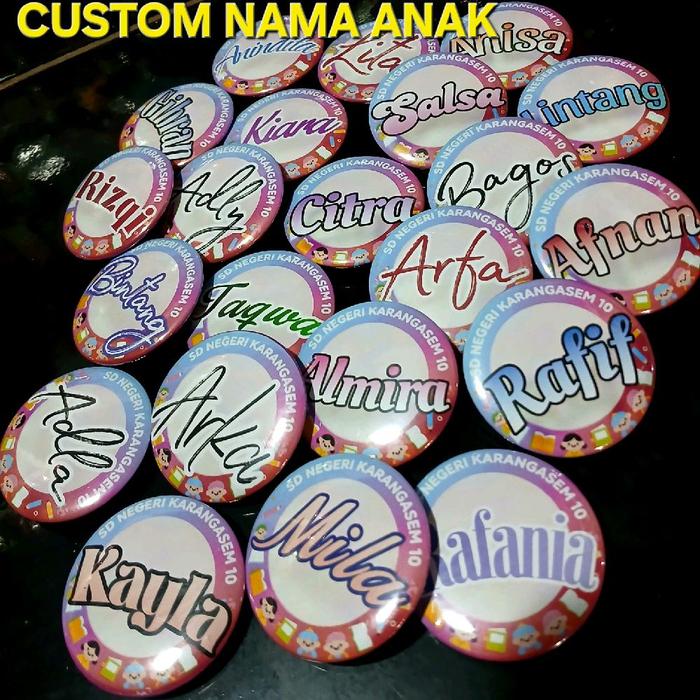 Custom Pin Nama Satuan Pin Nama Kelas