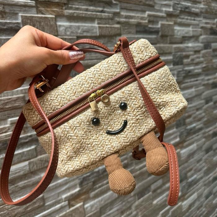 [Ready Stock] Tas Wanita Jellycat Rattan Lorpi