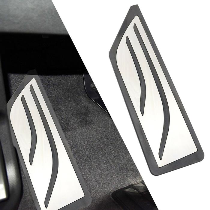 Stainless Steel Footrest Pedal Mat Cover For BMW X1 F48 2016 2017