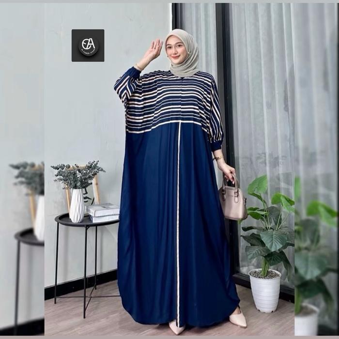 Kaftan alea + bonus by Alcameel kaftan rayon premium bahan adem halus, cocok digunakan harian LD 180