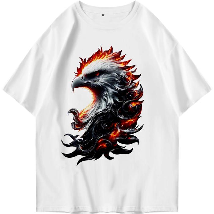 Firstlast Oversize Tshirt Elang 3D | Kaos Oversize Pria dan Wanita