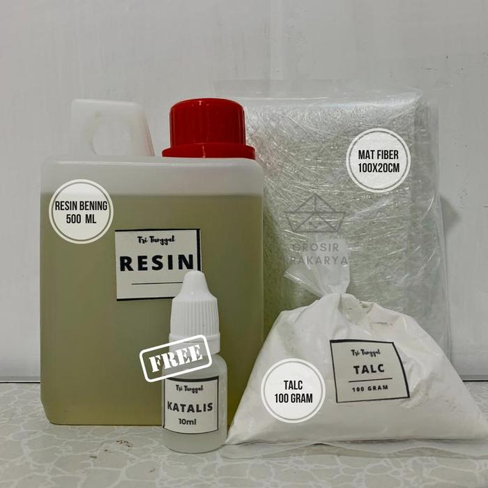 Resin Paket 500gr Bening Merah Komplit Lebih Hemat Jual Paketan Resin Katalis Kerajinan Resine Recin