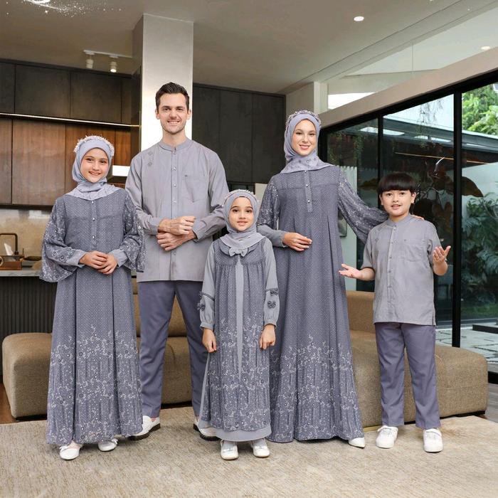 ETHICA- PEARL LAVENDER Gamis Terbaru 2026 Baju Sarimbit Terbaru 2020 Couple Keluarga Baju Hari Raya