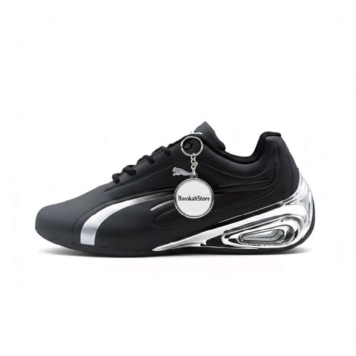 SEPATU PUMA FERRARI SF FUTURE KART CAT BLACK SILVER