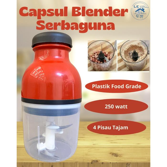 Hang Yan Blender Kapsul Electric 450 ML Blender MPASI Blender Chopper Jus Dan Penggiling Daging