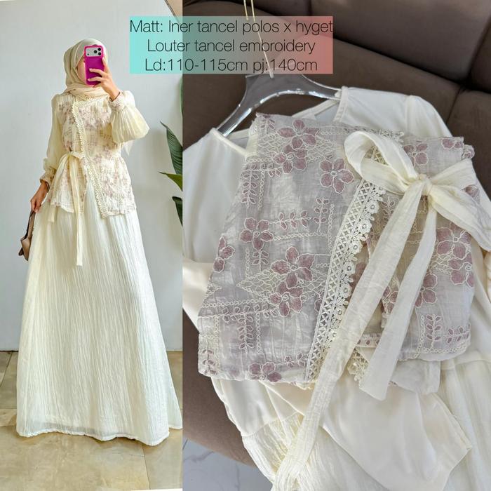 Shakila Dress 2in1 Tencel Embroidery Elegan Simple
