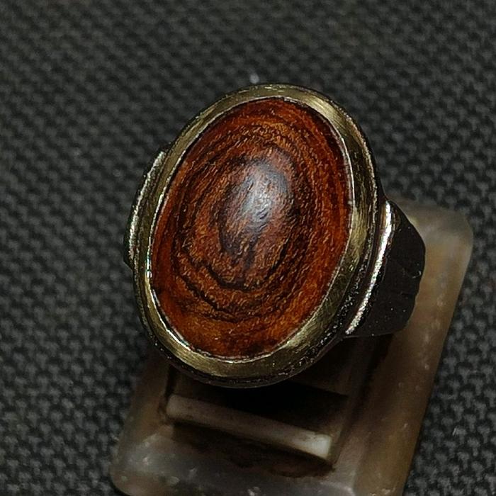 cincin batu akik motif galeh kelor asli madura jamal