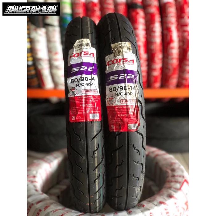 Aksesoris Motor Ban Corsa s22 ukuran 90/90-14 80/90-14 Tubles - Accessories, Motorcycle Karet