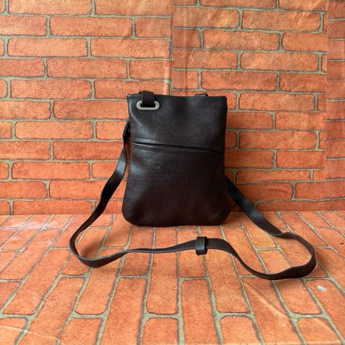 TAS SLING HP PRIA WANITA KULIT PARKYOUNSO COLLECTION SECOND BRANDED COKLAT / TAS SELEMPANG KECIL FAS
