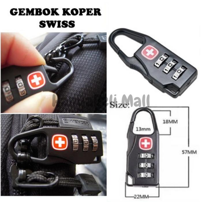HBM Gembok Koper Kode Angka Gembok Tas Keamanan Loker Anti Maling