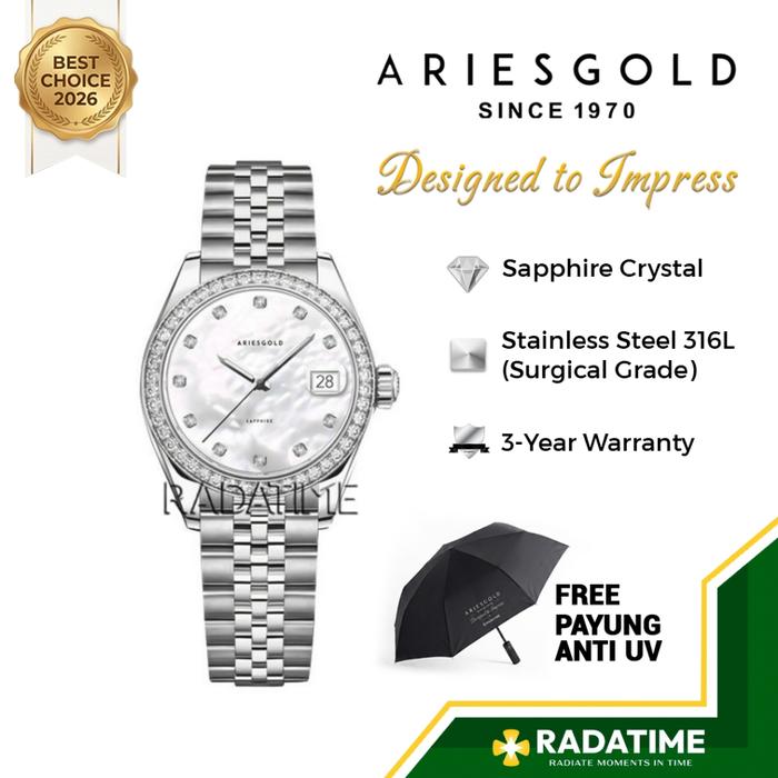 Jam Tangan Wanita Formal Original Aries Gold Heritage B-1069-S-MP Garansi Resmi
