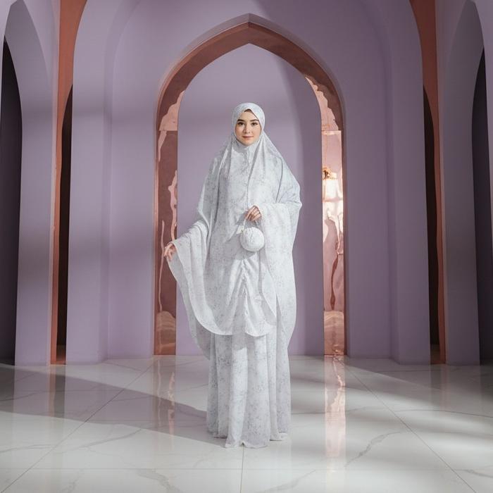Sayshe Mukena Royal Parasut Korea Premium Lilac Series Aira – Mukena Traveling Ringan, Praktis & Ade