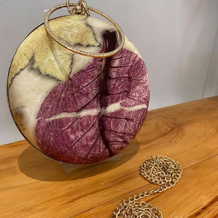 Tas ecoprint kain sutra seri Macaroon