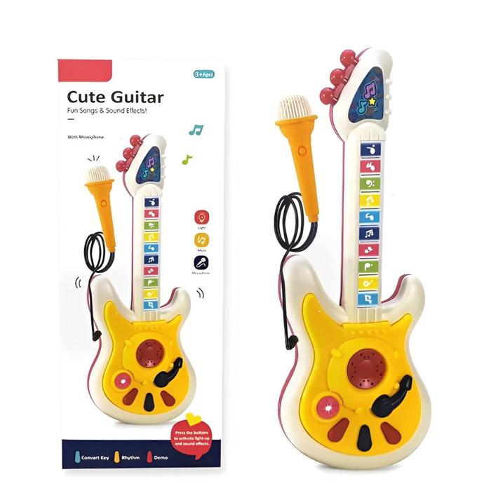 [KST] Gitar Musik Mic Karaoke | Gitar Mainan Alat Musik Anak Laki Laki Perempuan | Hadiah Anak