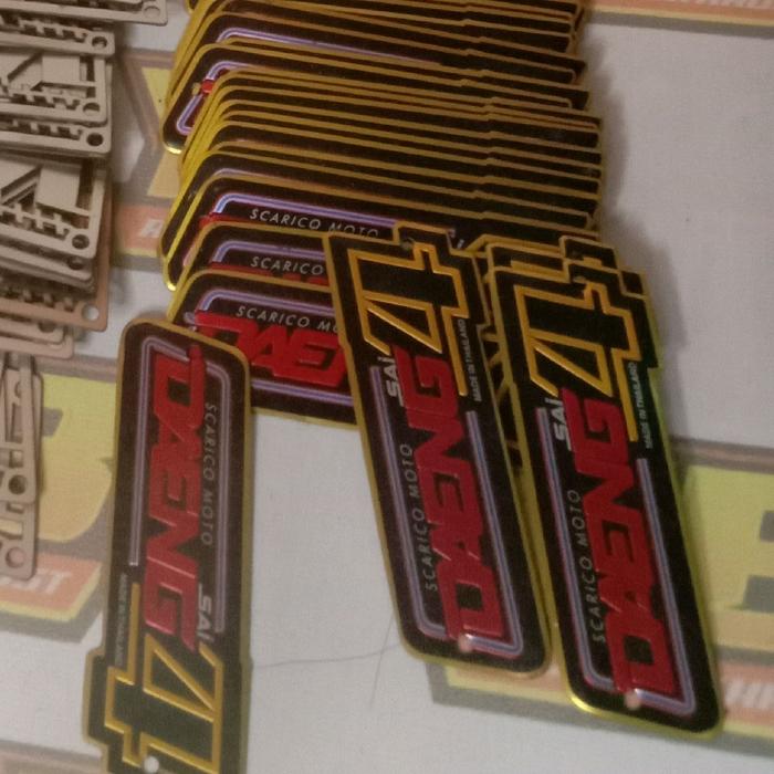 Emblem Knalpot Daeng Sai4 Almunium Timbul Untuk All Knalpot Motor Racing Termurah Motorcycle