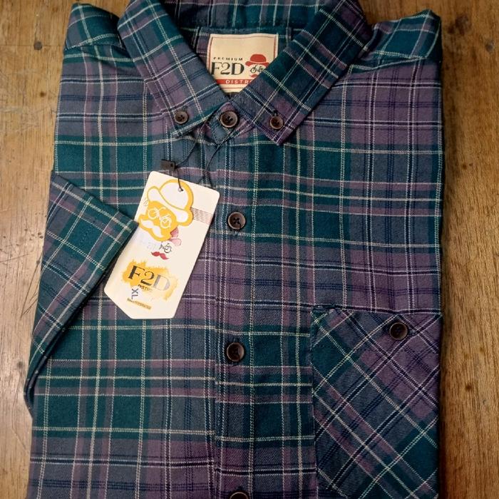 Kemeja f2D distro premium untuk pria dengan lengan pendek
