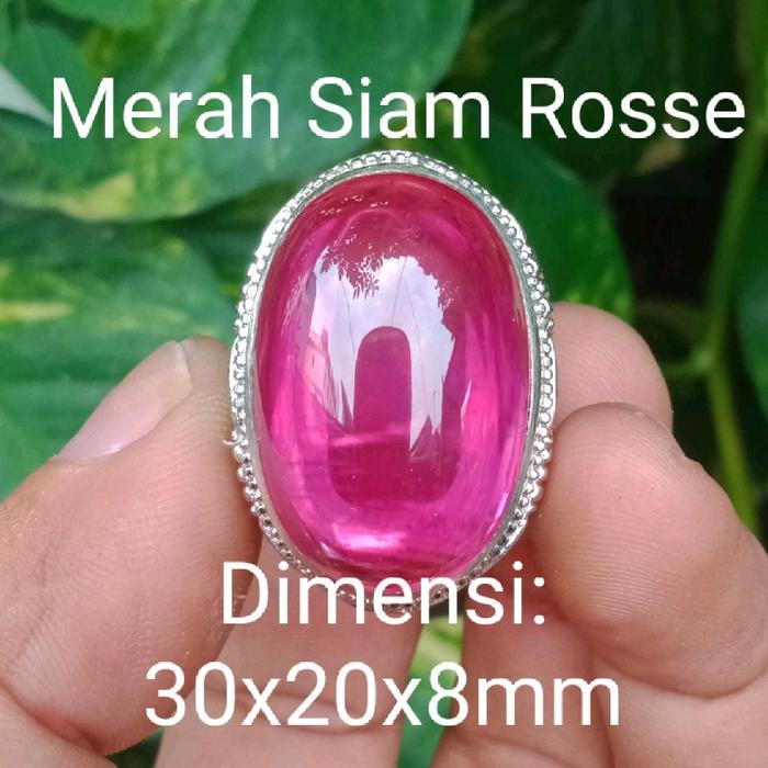 Batu Cincin Merah Siam Ros berkualitas Rings alpaka super size( 8 ,9,10,11 )bisa ya