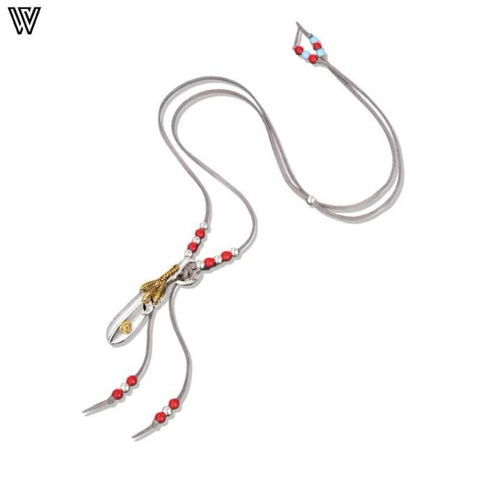 Goros Feather Short Beads Necklace