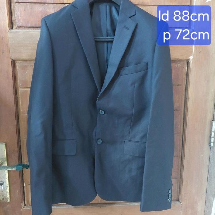 The Executive jas pria pesta pengantin hitam slim fit