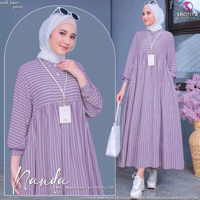 MIDI NANDA DRESS-MIDI NANDA Wanita Dewasa